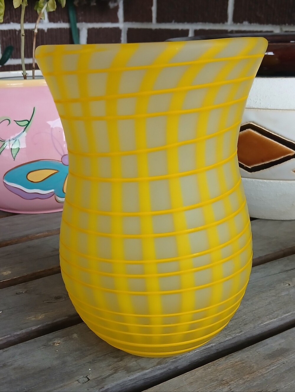 Yellow Blown Glass Accent Vase - Home Accents